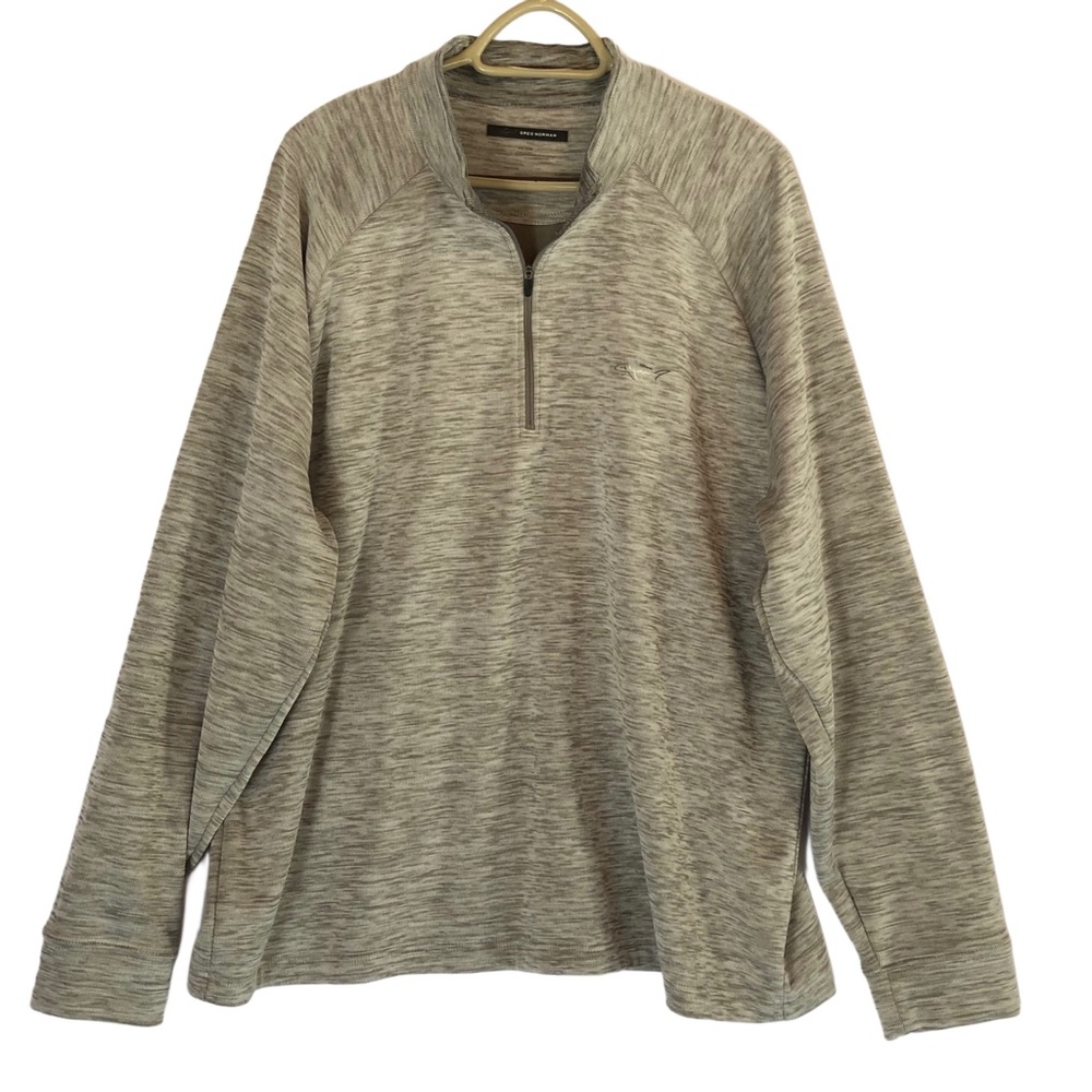 Greg Norman Men's Quarter - Zip Pullover Heather Gray Sweater. Size 2X